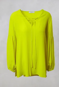 Blouse in Yellow Fluorescent