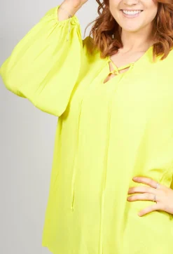 Blouse in Yellow Fluorescent