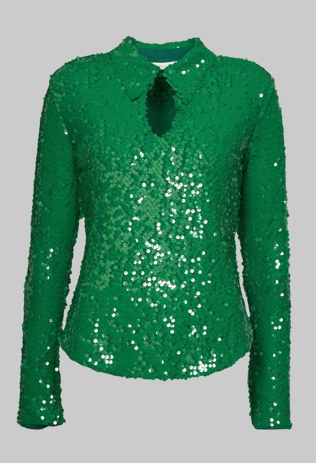 Blouse with Sequin Detail in Green