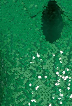 Blouse with Sequin Detail in Green