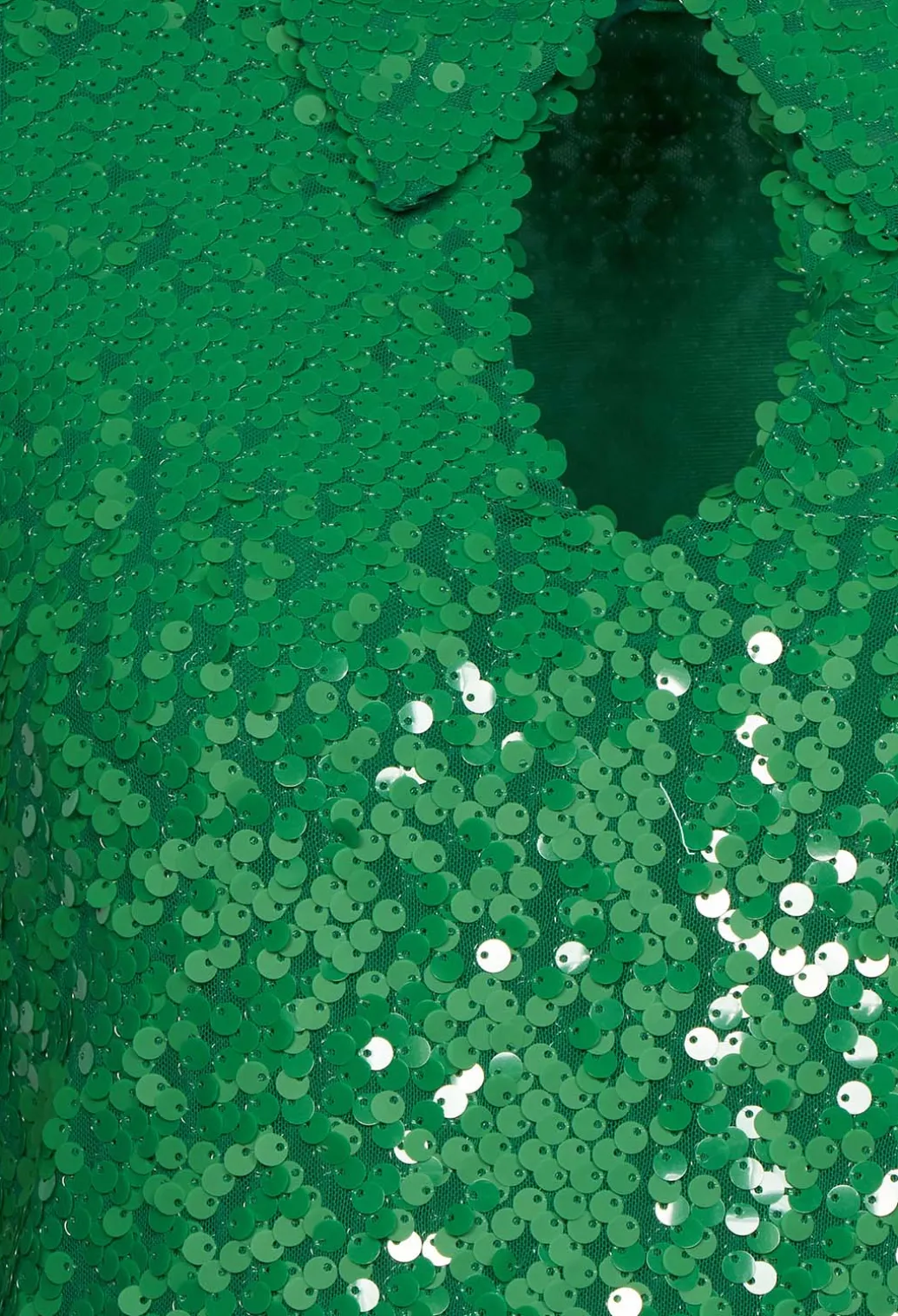 Blouse with Sequin Detail in Green