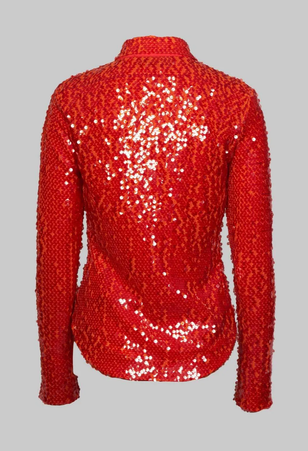 Blouse with Sequin Detail in Red