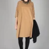 Boat Neck Dress V in Sugar