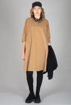 Boat Neck Dress V in Sugar