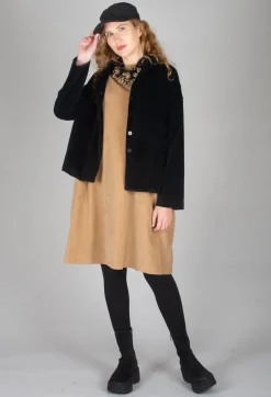 Boat Neck Dress V in Sugar