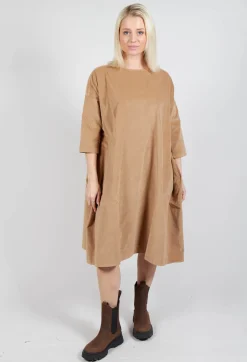 Boat Neck Dress V in Sugar