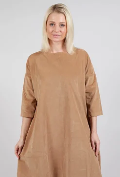 Boat Neck Dress V in Sugar