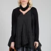Boat Neck Jacket in Black