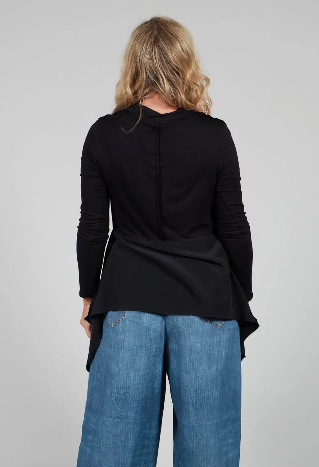 Boat Neck Jacket in Black