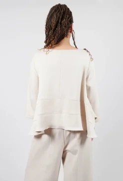 Boat Neck Top in Sandshell