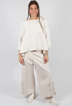 Boat Neck Top in Sandshell