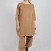 Boat Neck Tunic V in Sugar