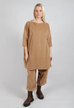 Boat Neck Tunic V in Sugar