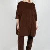Boat Neck Tunic V inCoffee