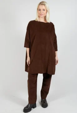 Boat Neck Tunic V inCoffee