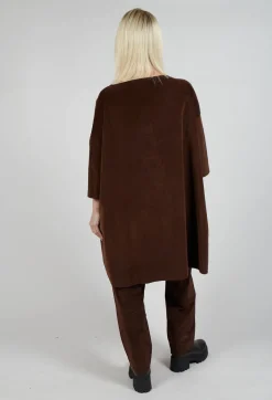 Boat Neck Tunic V inCoffee