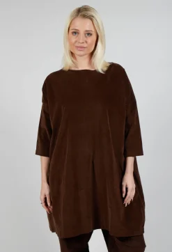 Boat Neck Tunic V inCoffee