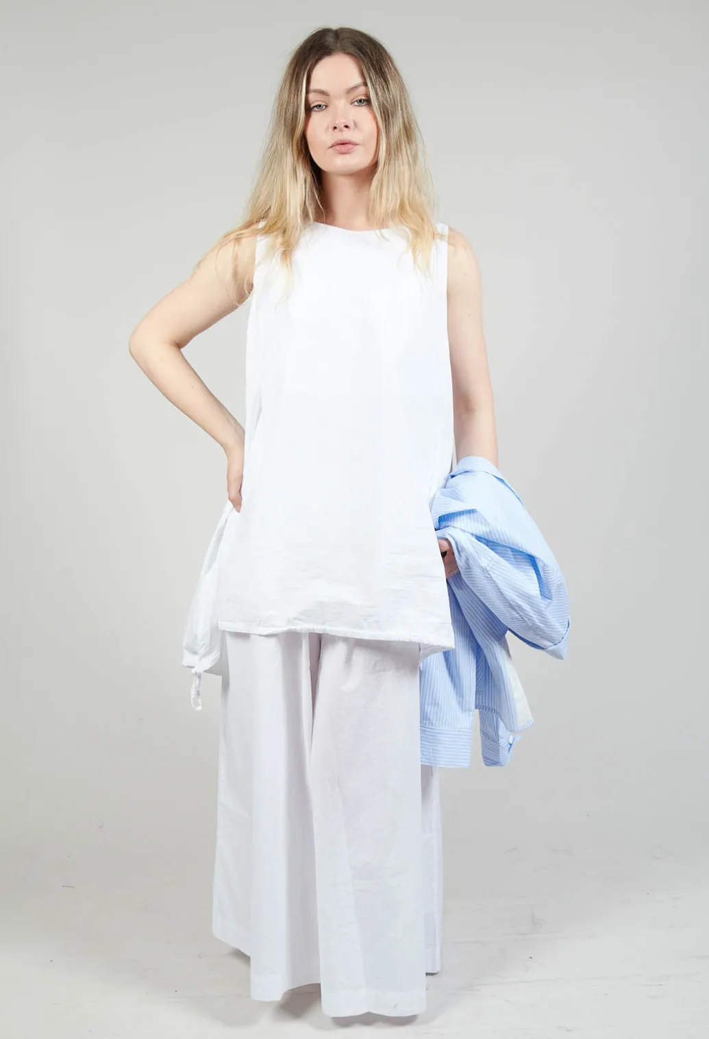 Boat Neckline Top in Bianco