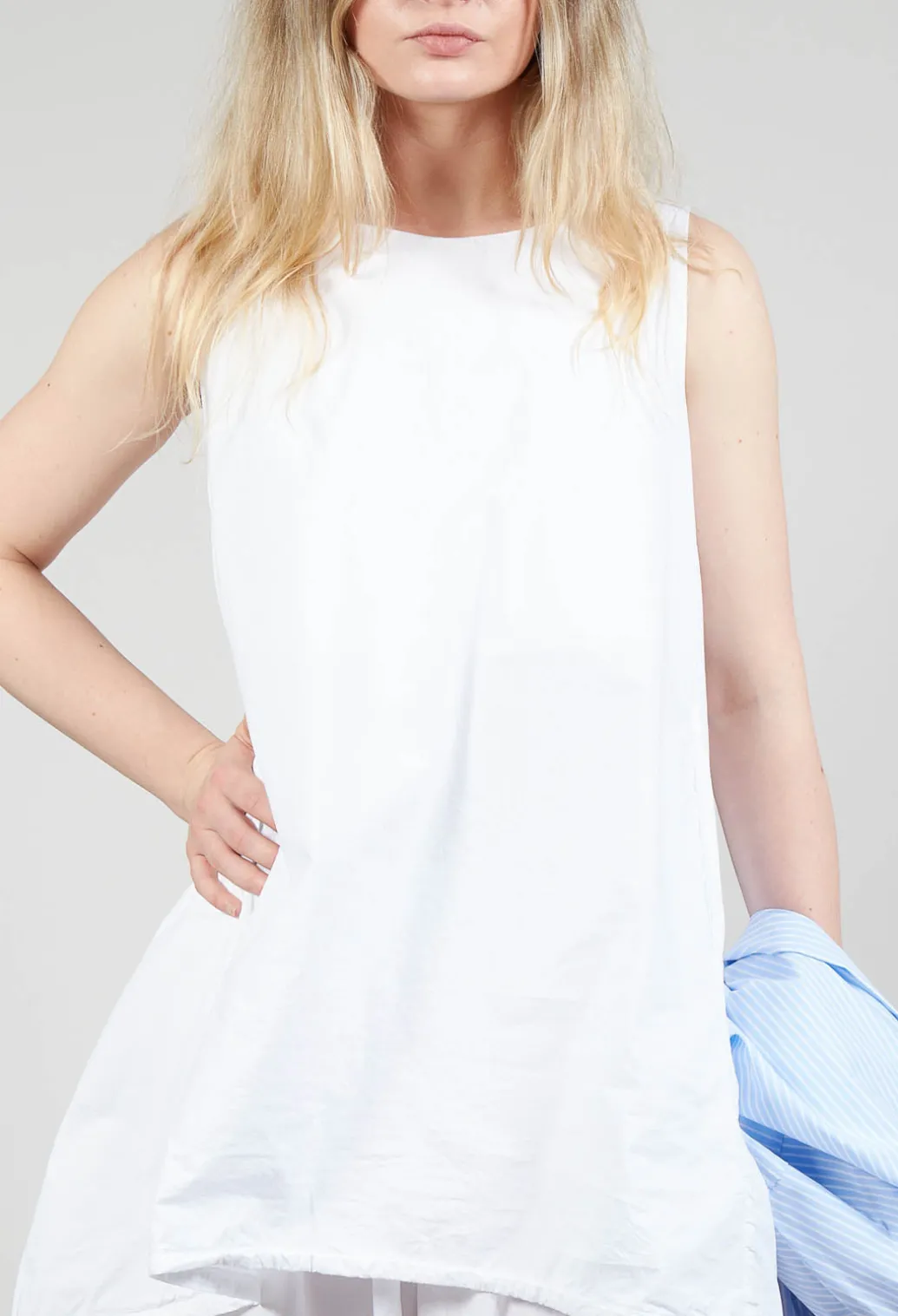 Boat Neckline Top in Bianco