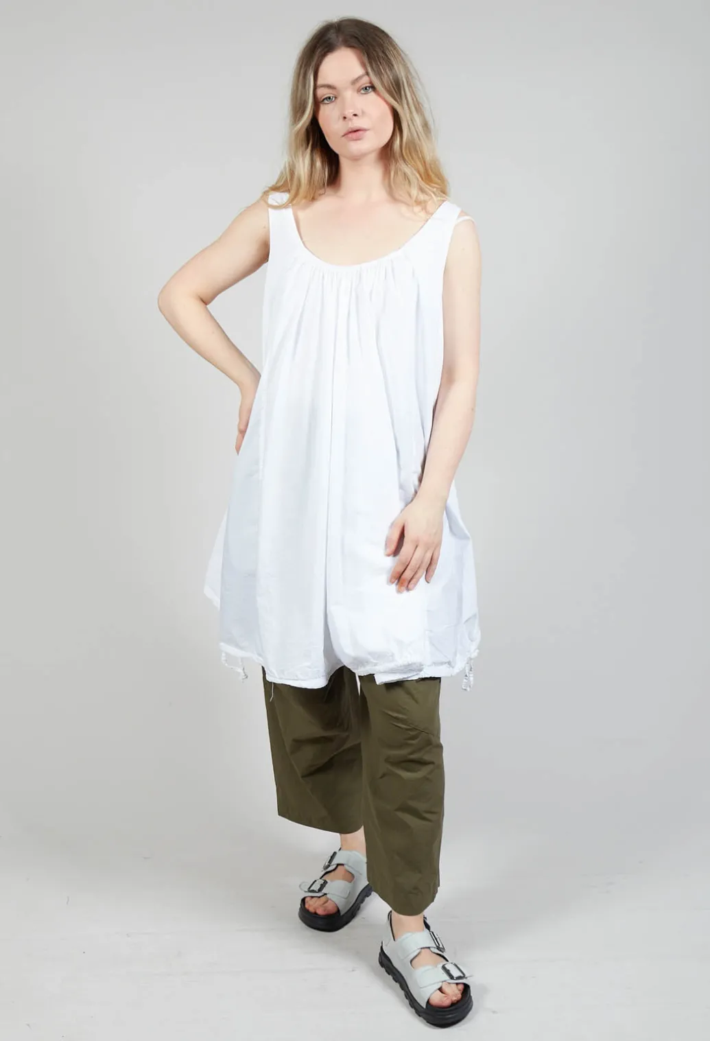 Boat Neckline Top in Bianco