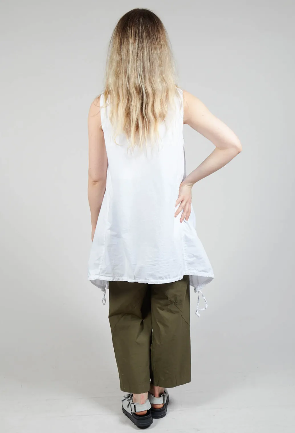 Boat Neckline Top in Bianco