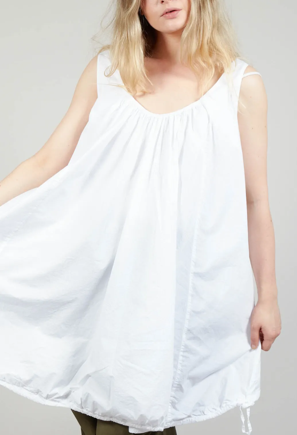Boat Neckline Top in Bianco