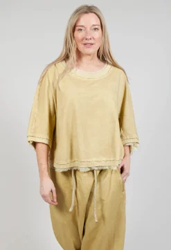 Boat-Neck T-Shirt in Wax Cloud