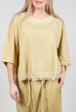 Boat-Neck T-Shirt in Wax Cloud