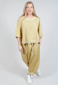 Boat-Neck T-Shirt in Wax Cloud