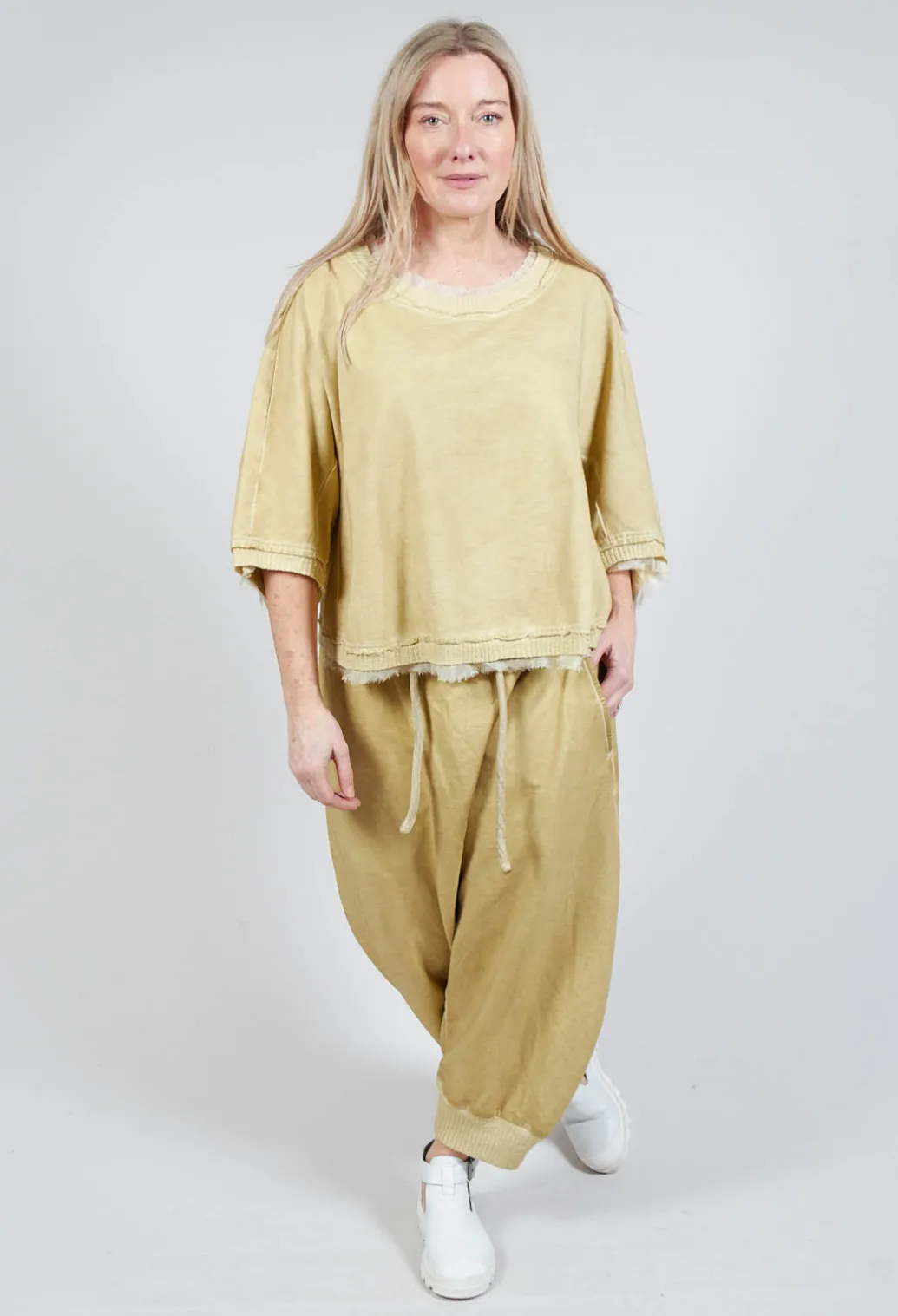 Boat-Neck T-Shirt in Wax Cloud