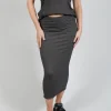 Bodycon Pencil Skirt in Coal Cloud