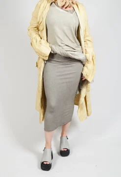 Bodycon Pencil Skirt in Hay Cloud