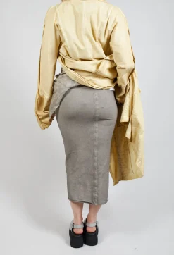 Bodycon Pencil Skirt in Hay Cloud