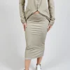 Bodycon Pencil Skirt in Straw Cloud