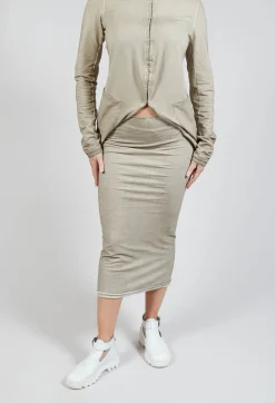 Bodycon Pencil Skirt in Straw Cloud