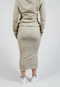 Bodycon Pencil Skirt in Straw Cloud