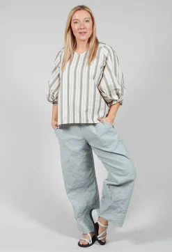 Bohemian Blouse in Black Stripe