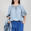 Bohemian Blouse in Blue Blizard