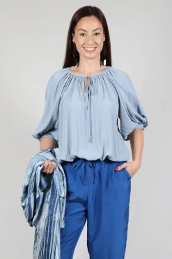 Bohemian Blouse in Blue Blizard