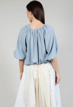 Bohemian Blouse in Blue Blizard