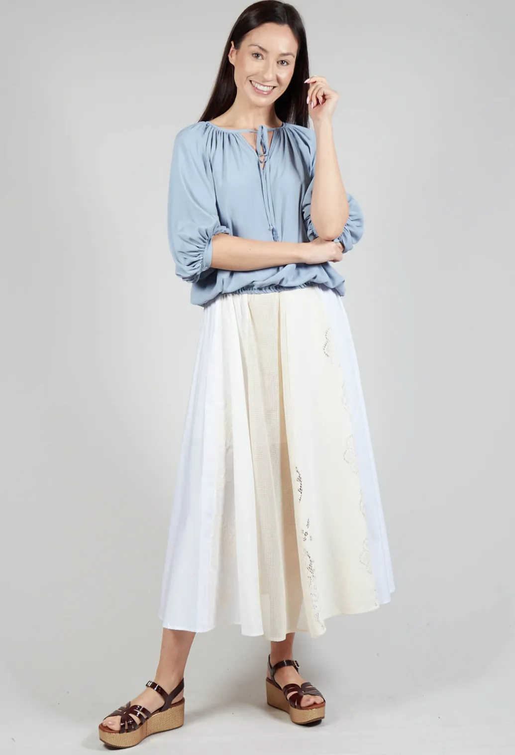 Bohemian Blouse in Blue Blizard
