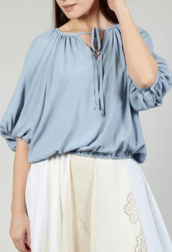 Bohemian Blouse in Blue Blizard