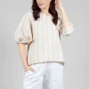 Bohemian Blouse in Grey Stripe