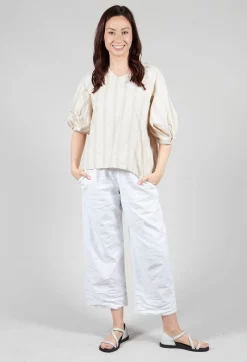Bohemian Blouse in Grey Stripe