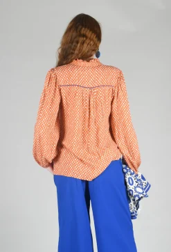Bohemian Style Blouse in Orange