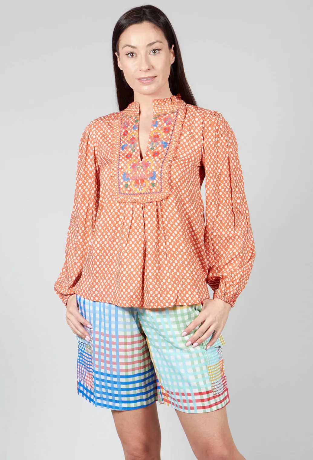 Bohemian Style Blouse in Orange