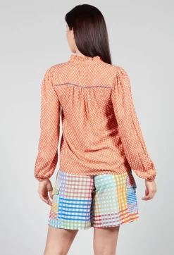 Bohemian Style Blouse in Orange