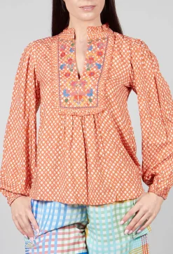 Bohemian Style Blouse in Orange