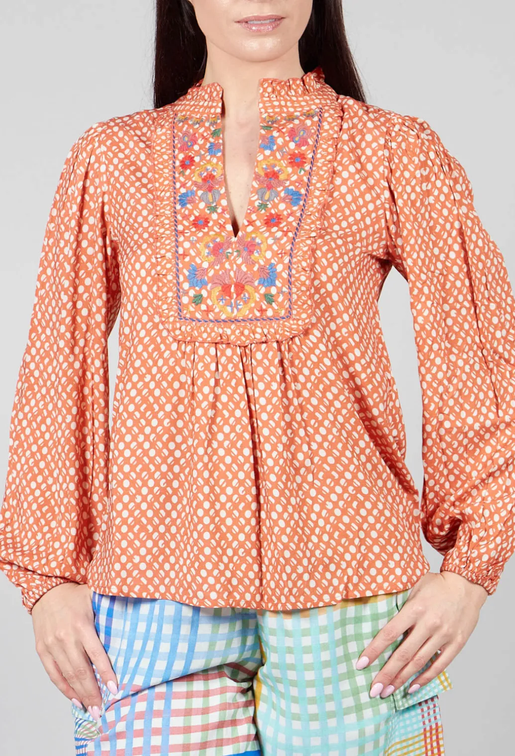 Bohemian Style Blouse in Orange