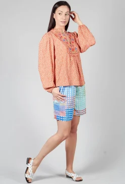 Bohemian Style Blouse in Orange
